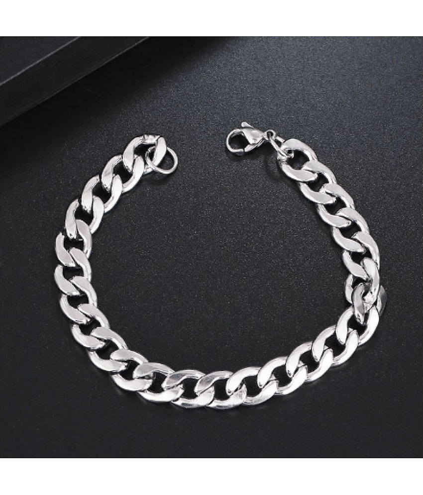 Karmaah Gold/Silver Men's Bracelet Stainless Steel Bracelet For Men & Boys High Quality Trending Party Wear Daily Use Bracelet For Him Perfect For Gifting