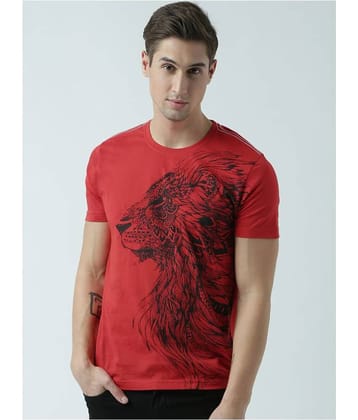 Huetrap Pack of 1 Cotton Regular Fit Men's T-Shirt ( Red )