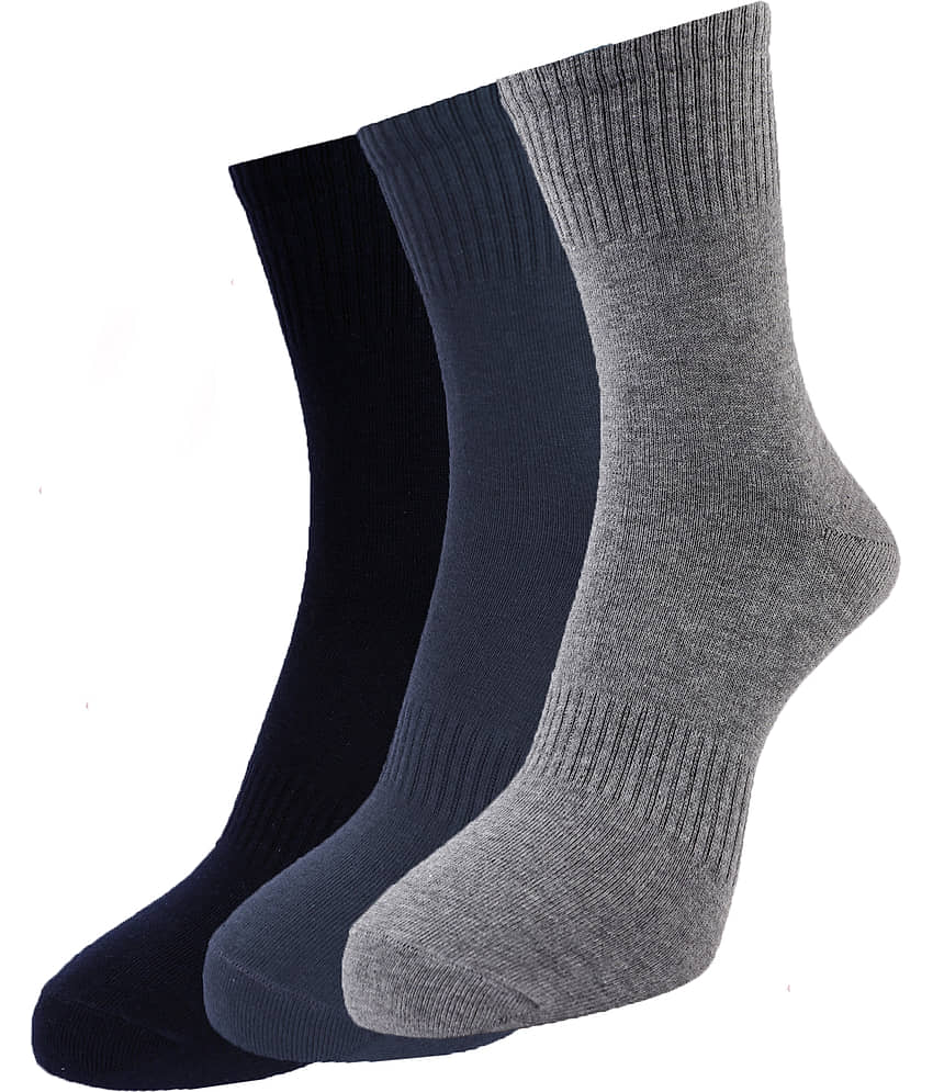 Dollar - Cotton Blend Multicolor Men's Full Length Socks ( Pack of 3 )