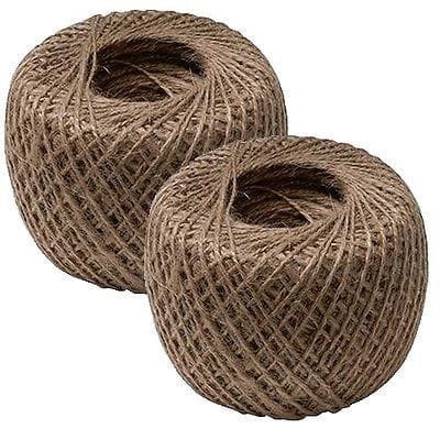 Jute Twine String 50 Meter Roll - Gray Color 3 Ply - 2mm Diameter