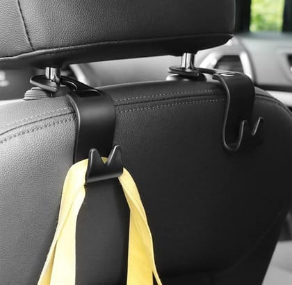 DHRUVINSRI Plastic Car Backrest Hanger and Backrest Stand Support and Stance to Drivers | Lightweight | Smooth Functional | Pack of 4