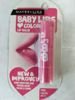 Maybelline Baby lips Color Lip balm 24hr moisture and Translucent Pink Lolita 