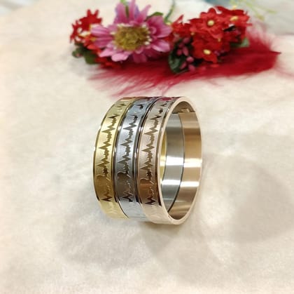 Set of Three Stainless Steel Unisex Kada- STKD 4136