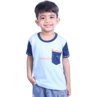 Kid Kupboard Cotton Boys T-Shirt, Multicolor, Half-Sleeves, 6-7 Years KIDS7201