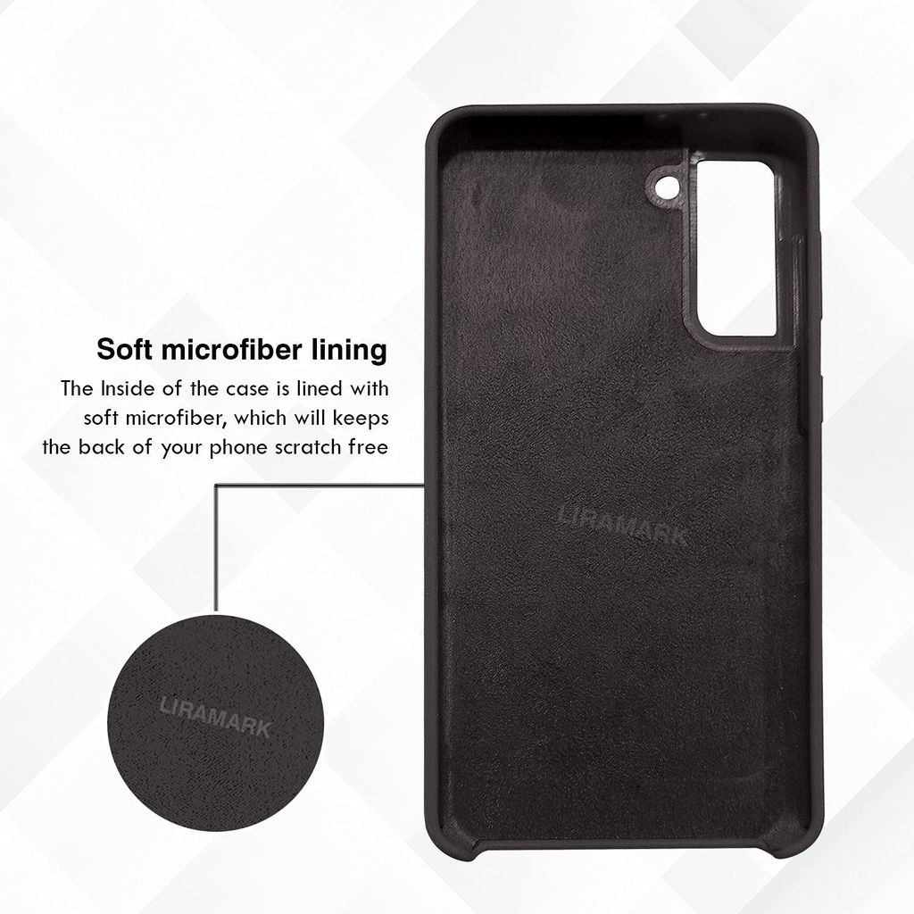LIRAMARK Liquid Silicone Soft Back Cover Case for Samsung Galaxy S21