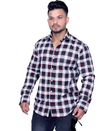 Aish N Ridh Cotton Regular Fit Checks Men's Casual Shirt - Black ( Pack of 1 )