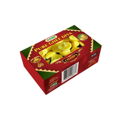 Giri Pure Ghee Diya - 50 Pcs | Ghee Wicks | Diya Batti | Jyot Batti | Ghee Cotton Wicks for Pooja Champa