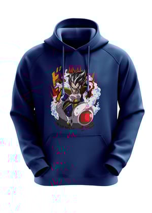 Vegeta Dragon Ball Z Hoodie-Navy Blue / S