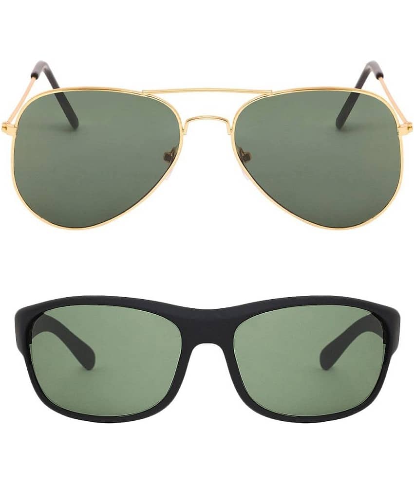 Kanny Devis - Gold Pilot Sunglasses ( Pack of 2 )