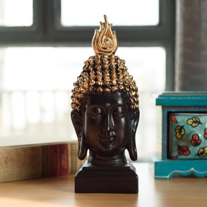 Elegant Gold Hair Buddha Head