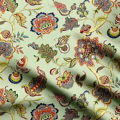 Light Jade Botanical-Cotton