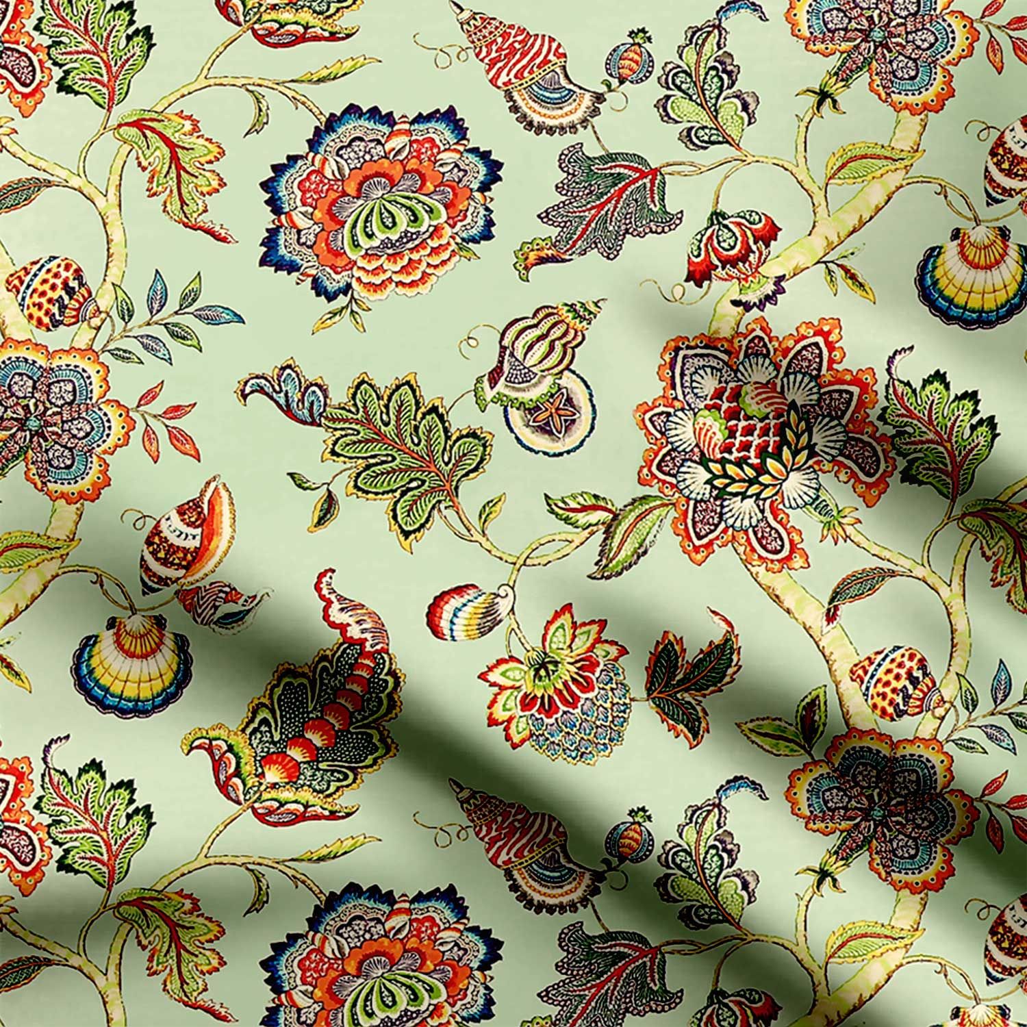 Light Jade Botanical-Cotton