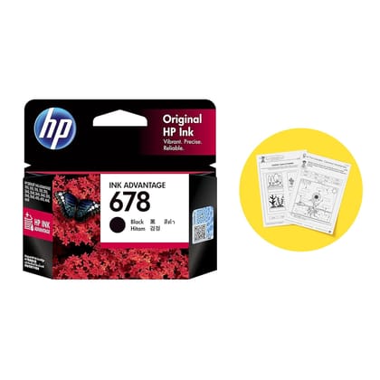 HP 678 Black Original Ink Advantage Cartridge- CZ107AA