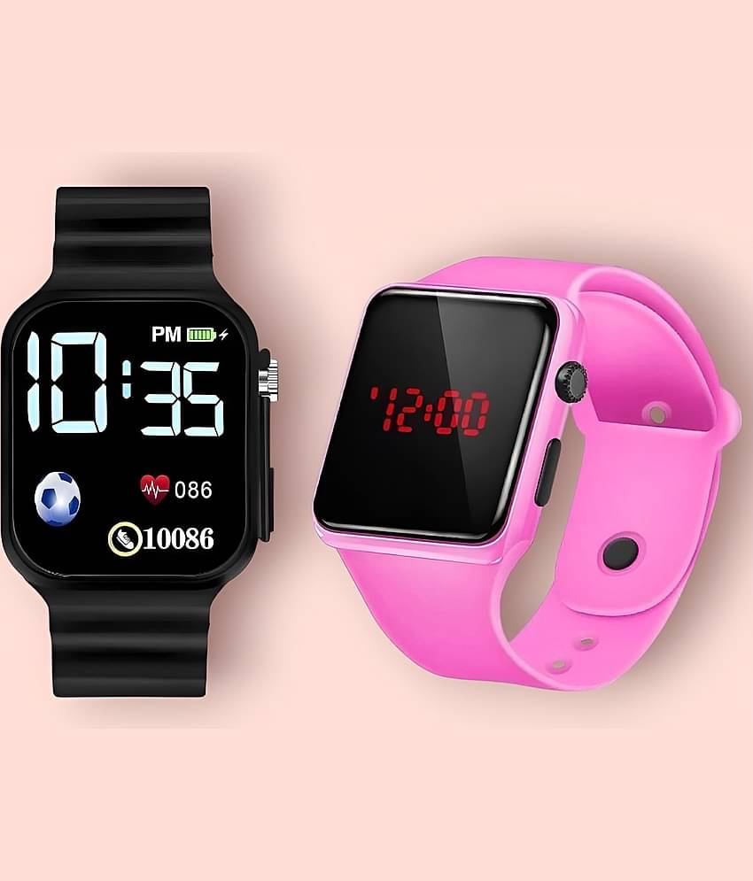 DECLASSE Black Dial Digital Boys Watch ( Pack Of 2 )