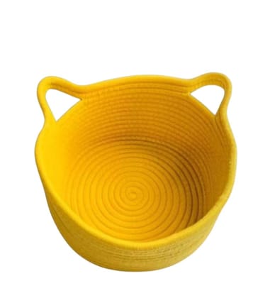 Generic Cotton Pack Of_1 Plain Cat Basket 9x5 Inch (Yellow)-PID66476 Generic Cotton Pack Of_1 Plain Cat Basket 9x5 Inch (Yellow)-PID66476
