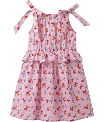 Cub Mcpaws Rayon Frock For Girls ( Pack of 1 , Pink )