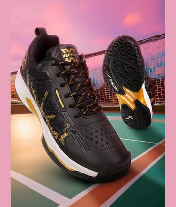 Vector X COURT STAR Golden Non-Marking Shoes Black Unisex