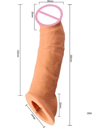 Peniss Extender Super Soft Silicone Realistic Cock sleeve Reusable  Sex Toys For Men On The Dick Scrotum Bondage