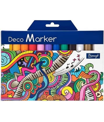 SHB Acrylic Paint Deco Marker Pens- Fine Tip Art Liquid Highlighters Set for Rocking Painting, Drawing, Coloring on Wood, Stones, Fabric, Glass,