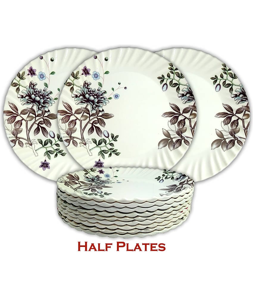 Inpro 12 Pcs Melamine Multi Color Half Plate