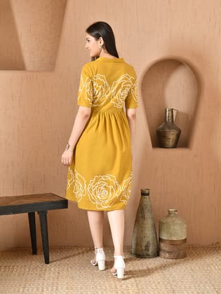Boho Flower Dress-S