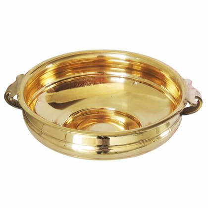 Brass Decorative Flower Urli � Handcrafted Brass Bowl, Diameter : 12 Inch (FMAS594 E)
