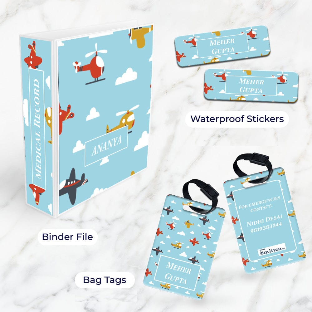 Airplane Skies Stationery Set (kids)-Airplane Skies Blue Skies / Mini Set