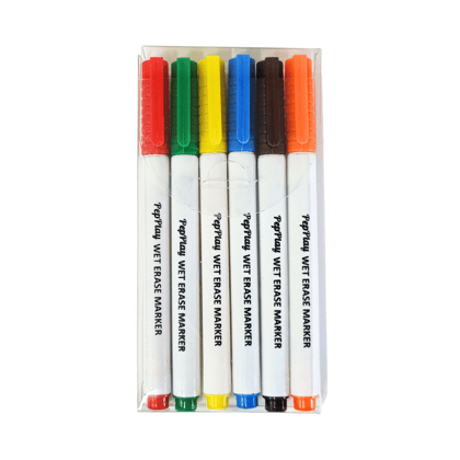 PepPlay Fine Tip DIY Marker Pens to Paint - Wet Erase for WhiteBoard, Glass Painting, Craftwork, Doodle Sheets, Ceramic, Kids