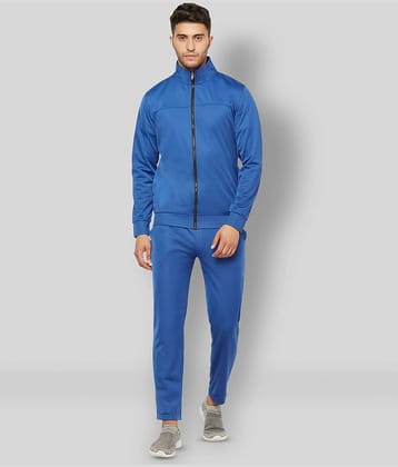 Glito - Blue Polyester Slim Fit Solid Men's Sports Tracksuit ( Pack of 1 )