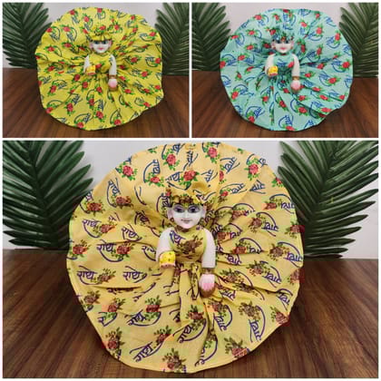 Laddu gopal ji Radhey Radhey Summer dress pack of 3-Size-0