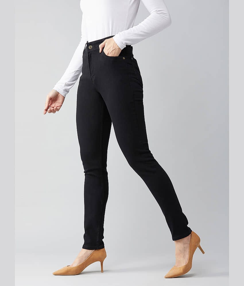 Dolce Crudo - Black Denim Slim Fit Women's Jeans ( Pack of 1 )