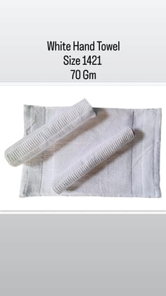 White Hand Towel ( Colour - White  )