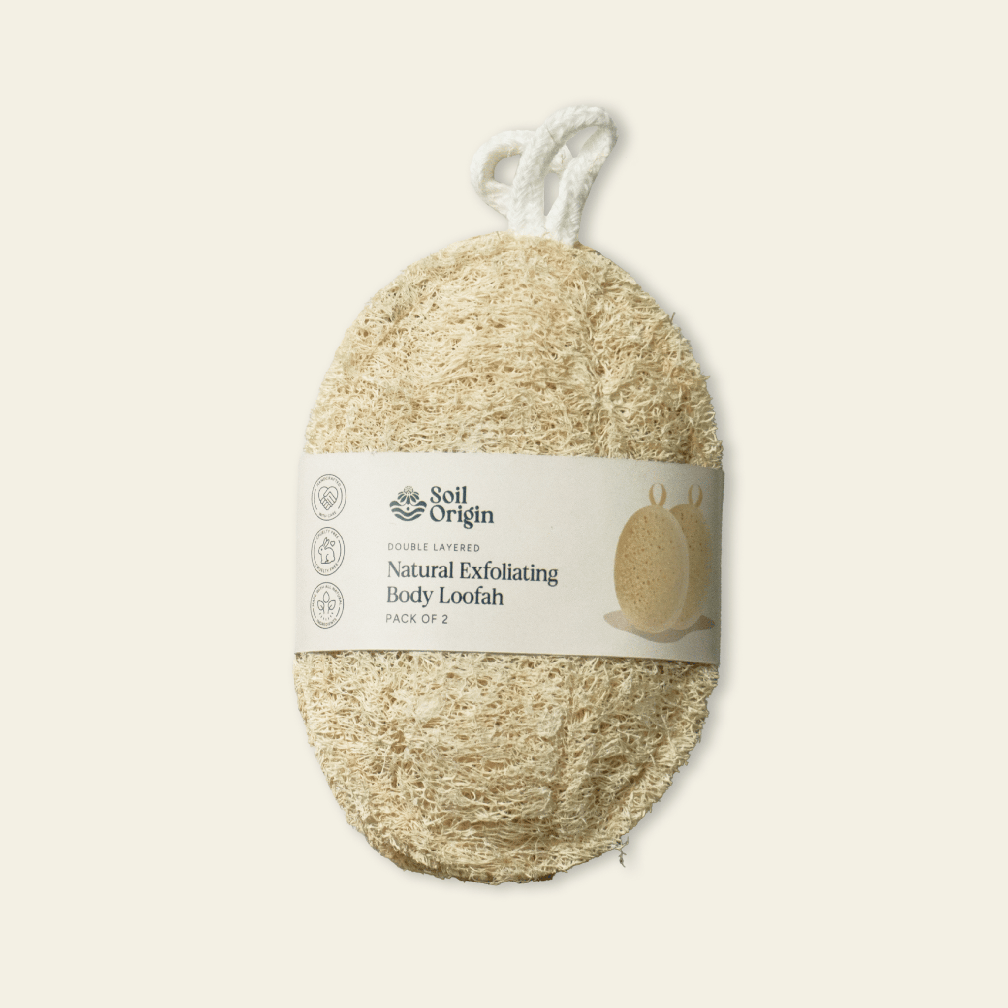 Natural Body Loofah - Set of 2