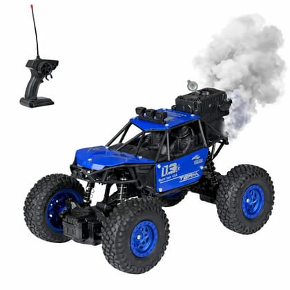 Braintastic Rock Climbing RC Cart Off-Road Rock Crawler Truck Vehicle 2.4ghz 2wd 1: 20 Radio Remote Control Car Toys for Kids 5+ Years (Blue)