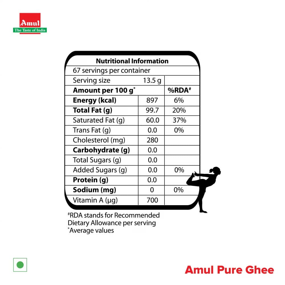 Amul Pure Ghee 500ml (Tetra Pak)
