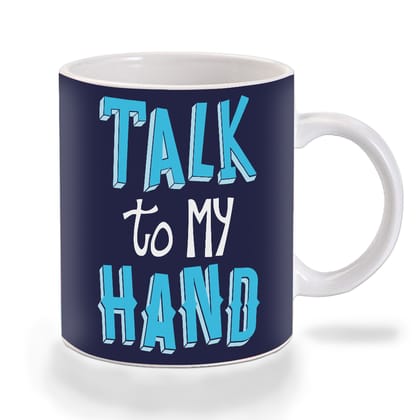 Multicolor Talk To My Head Ceramic Mug