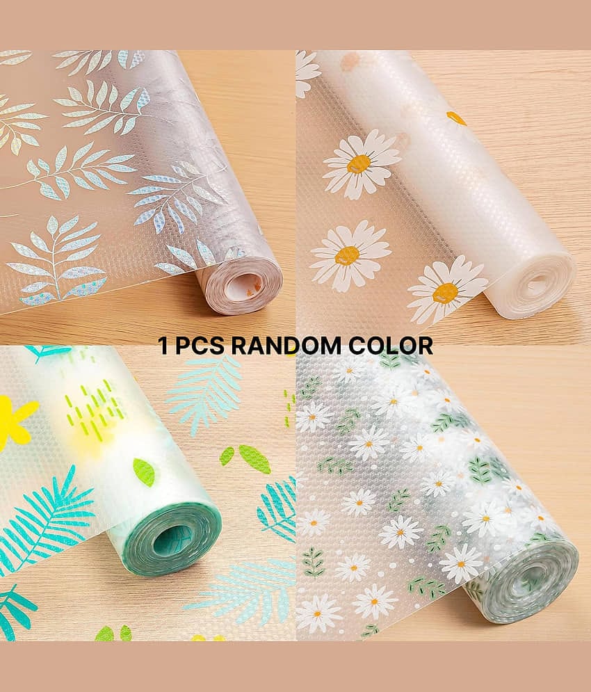 Anti-Slip Kitchen Cabinet Drawer Shelf Mat Liner Sheets (45 cm x 2 M Roll) Waterproof Strong Table Mat EVA for Bathroom, Fridge Mat Textured Multipurpose (Avocado Print)Vinyl Acetate