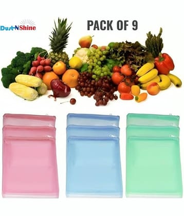 dustnshine Multicolor Nylon Storage Bag & Trunk Pack of 9