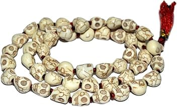 Real Seed Holy Mund Mala/Skull Mala/Maa Kaali Pooja Mala/Black Magic Mala Skull Counts for Unisex (Length-30 CMS)