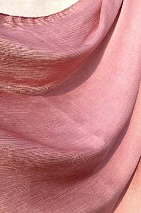 Crinkle Silk - Satin Hijab - Pink-Pink