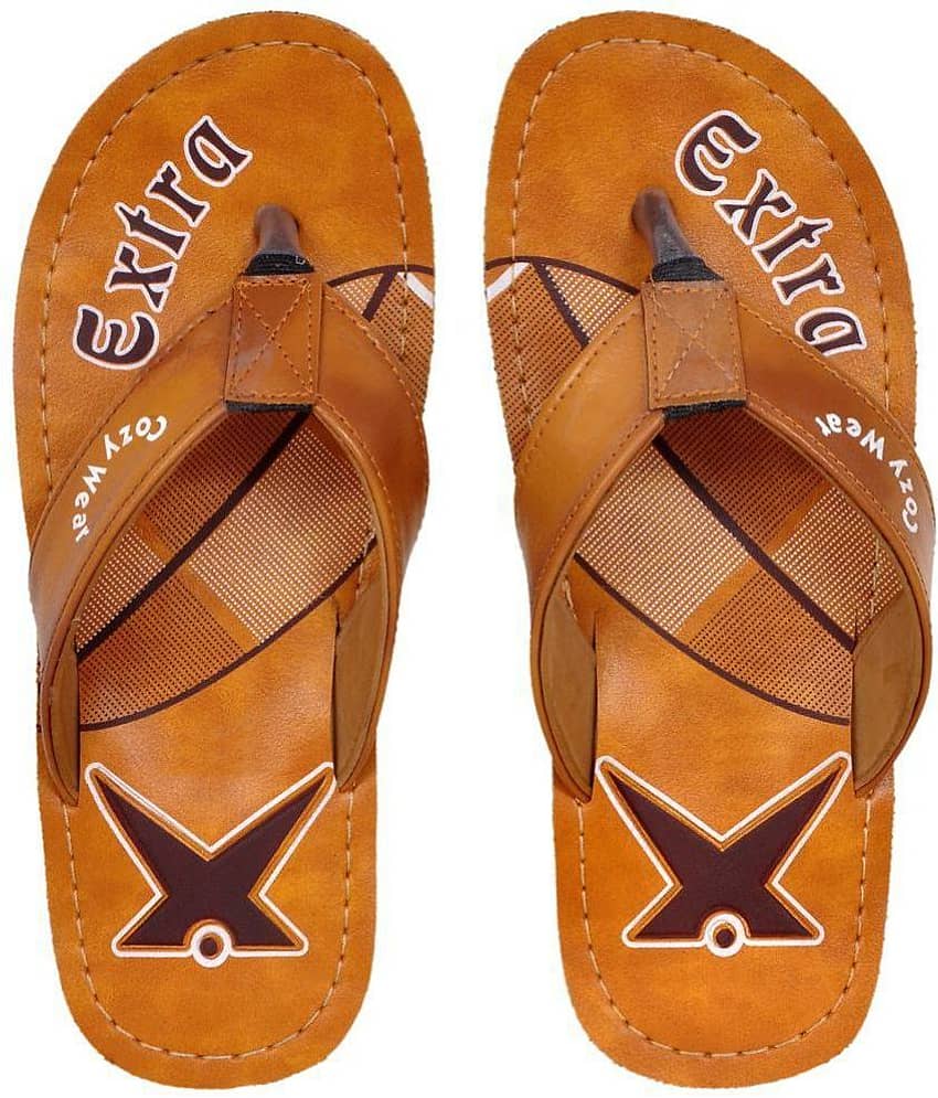Cozy Wear - Tan Men's Thong Flip Flop