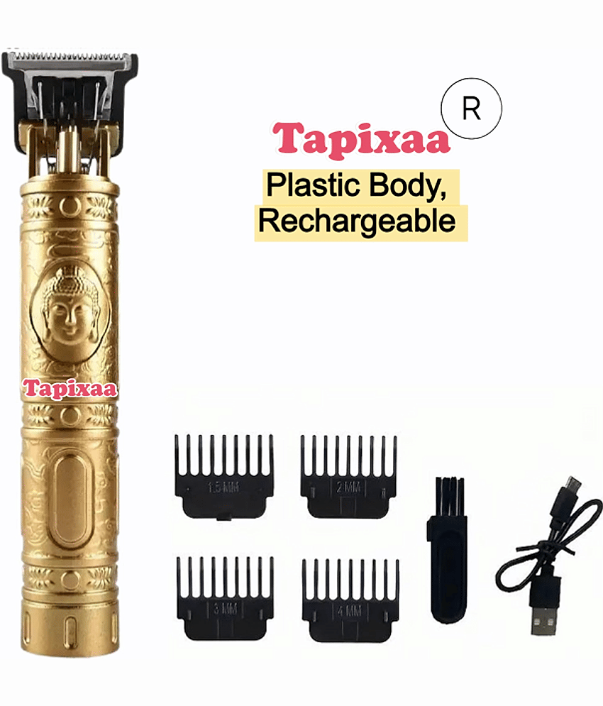 Tapixaa Rechargeable Trimmer Gold Cordless Beard Trimmer With 30 minutes Runtime