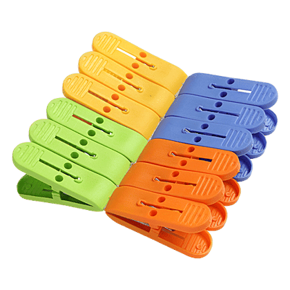 Mr. Boss Lotus Plastic Clip/ Cloth clip, 12 pcs