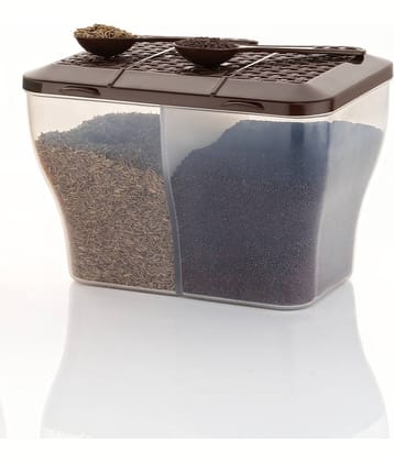 MAGICSPOON Plastic Brown Multi-Purpose Container ( Set of 1 )