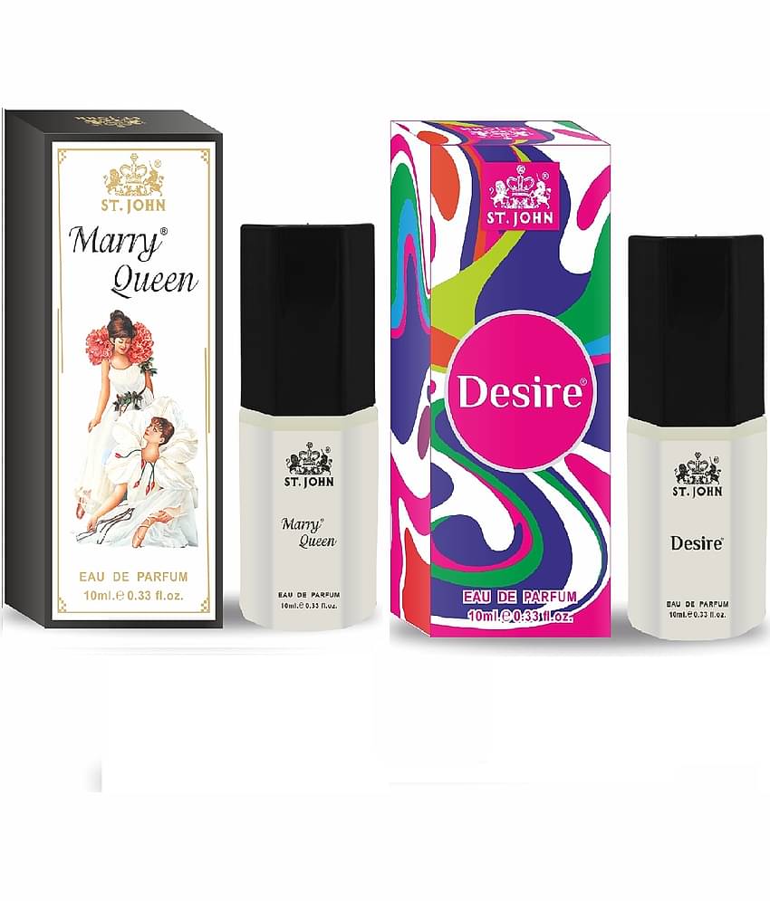ST.JOHN Cobra Desire & Marry Queen Pocket Perfume For Men 10ml Each (20ml) - Pack of 2