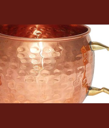 Shakuntla Vintage Pure Copper Glass Copper Glasses 250 ml ( Pack of 1 ) Gold