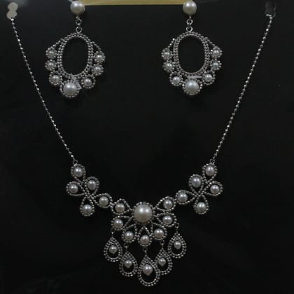 Irenic Necklace Set-Silver