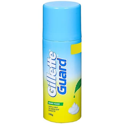 Gillette Guard Shave Foam with Neem Leaf Extracts, 190 gm Gillette Guard Shave Foam with Neem Leaf Extracts, 190 gm