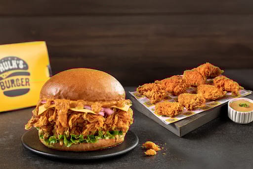 Hulk'S Chicken Burger & Fried Wings Combo -?Save Rs 79!!