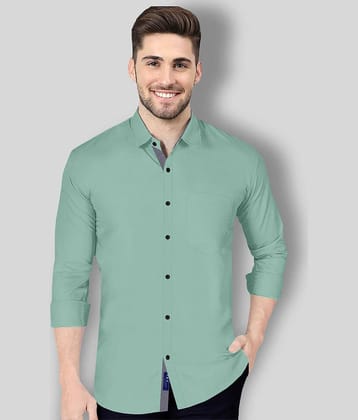 P&V CREATIONS - White Cotton Blend Regular Fit Men's Casual Shirt (Pack of 1)